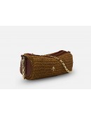 Cylinder Crochet Neutral&Reddish Brown